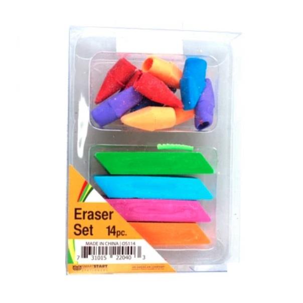14 PC COLORFUL ERASER SET